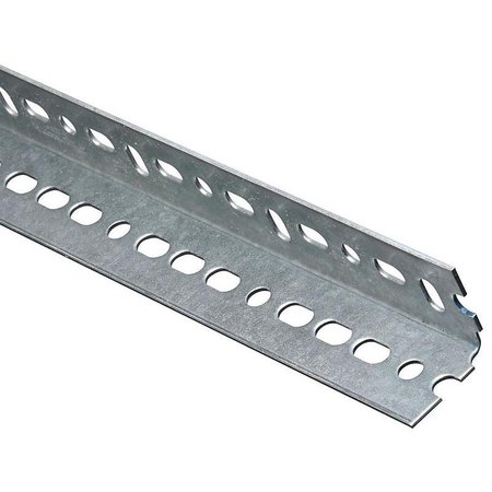 STANLEY 4020BC Series Slotted Angle Stock, 112 in L Leg, 96 in L, 0074 in Thick, Steel, Galvanized N341-115
